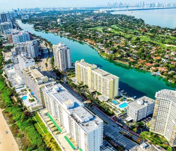 Miami Beach aerial view, Florida, USA.